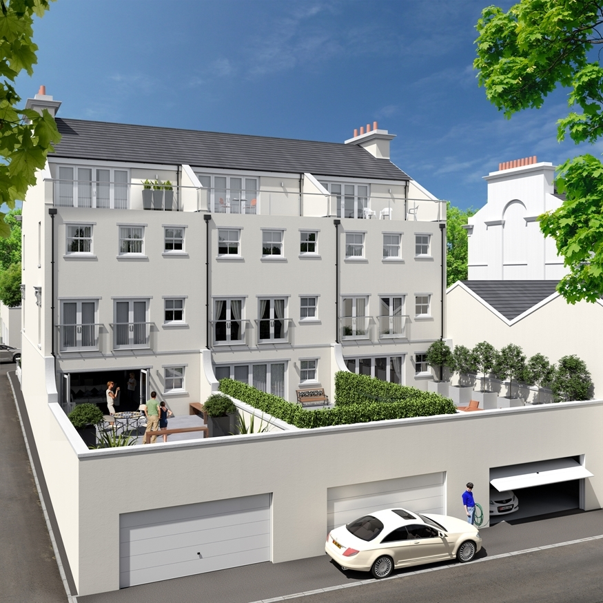 28-30 Derby Square douglas new build townhouses rear view2